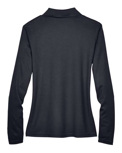 Core 365 78192 Ladies' Pinnacle Performance Long-Sleeve Piqu Polo #color_CARBON