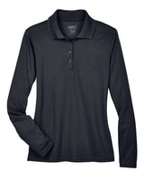 Core 365 78192 Ladies' Pinnacle Performance Long-Sleeve Piqu Polo #color_CARBON