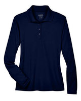 Core 365 78192 Ladies' Pinnacle Performance Long-Sleeve Piqu Polo #color_CLASSIC NAVY