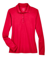 Core 365 78192 Ladies' Pinnacle Performance Long-Sleeve Piqu Polo #color_CLASSIC RED