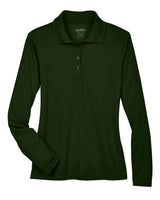 Core 365 78192 Ladies' Pinnacle Performance Long-Sleeve Piqu Polo #color_FOREST