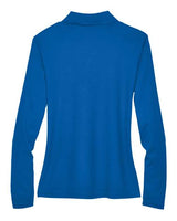 Core 365 78192 Ladies' Pinnacle Performance Long-Sleeve Piqu Polo #color_TRUE ROYAL