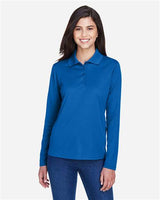 Core 365 78192 Ladies' Pinnacle Performance Long-Sleeve Piqu Polo #color_TRUE ROYAL