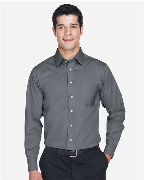 Devon & Jones DG530 Men's Crown WovenCollection Solid Stretch Twill #color_GRAPHITE