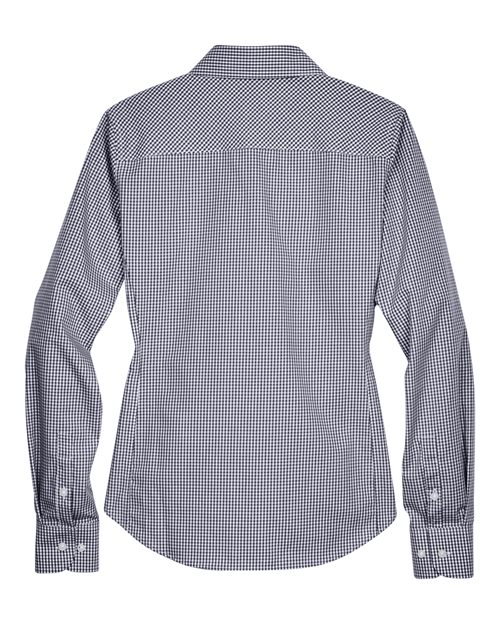 Devon & Jones D640W Ladies' Crown Woven Collection Gingham Check #color_NAVY
