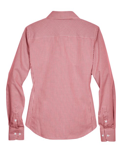 Devon & Jones D640W Ladies' Crown Woven Collection Gingham Check #color_RED