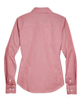 Devon & Jones D640W Ladies' Crown Woven Collection Gingham Check #color_RED