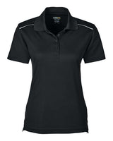 Core 365 78181R Ladies' Radiant Performance Piqu Polo with Reflective Piping #color_BLACK