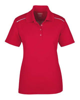 Core 365 78181R Ladies' Radiant Performance Piqu Polo with Reflective Piping #color_CLASSIC RED