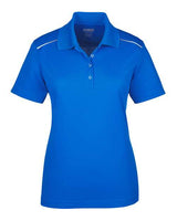 Core 365 78181R Ladies' Radiant Performance Piqu Polo with Reflective Piping #color_TRUE ROYAL