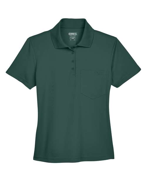Core 365 78181P Ladies' Origin Performance Piqu Polo with Pocket #color_FOREST