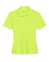 Core 365 78181P Ladies' Origin Performance Piqu Polo with Pocket #color_SAFETY YELLOW