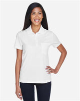 Core 365 78181P Ladies' Origin Performance Piqu Polo with Pocket #color_WHITE
