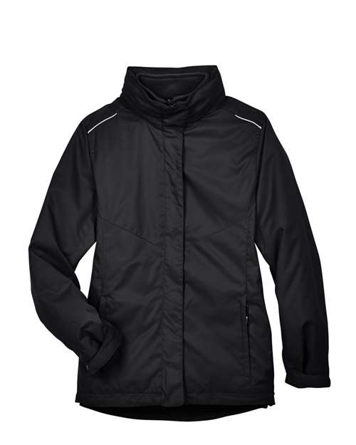 Core 365 78205 Ladies' Region 3-in-1 Jacket with Fleece Liner #color_BLACK