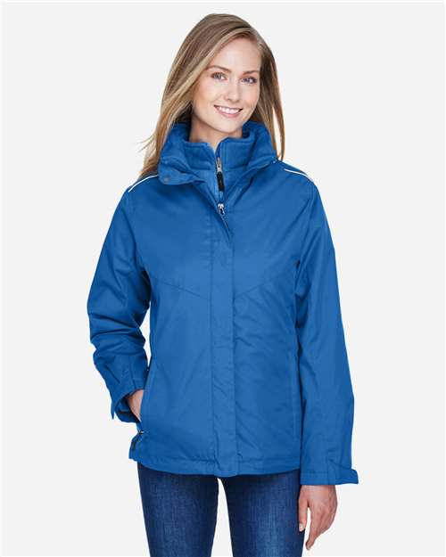 Core 365 78205 Ladies' Region 3-in-1 Jacket with Fleece Liner #color_TRUE ROYAL