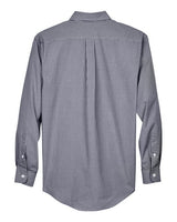 Devon & Jones D640 Men's Crown Woven Collection Gingham Check #color_NAVY
