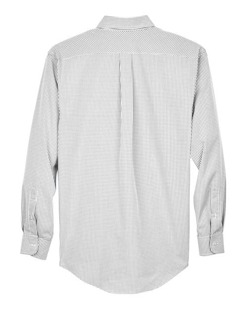 Devon & Jones D640 Men's Crown Woven Collection Gingham Check #color_SILVER