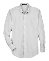 Devon & Jones D640 Men's Crown Woven Collection Gingham Check #color_SILVER