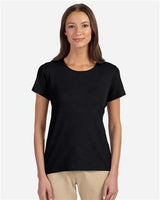 Devon & Jones DP182W Ladies' Perfect Fit Shell T-Shirt #color_BLACK