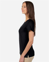 Devon & Jones DP182W Ladies' Perfect Fit Shell T-Shirt #color_BLACK
