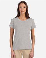 Devon & Jones DP182W Ladies' Perfect Fit Shell T-Shirt #color_GREY HEATHER