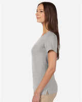 Devon & Jones DP182W Ladies' Perfect Fit Shell T-Shirt #color_GREY HEATHER