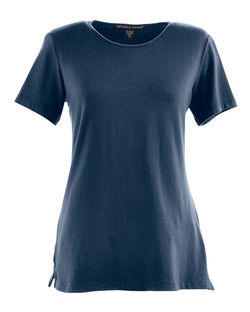 Devon & Jones DP182W Ladies' Perfect Fit Shell T-Shirt #color_NAVY