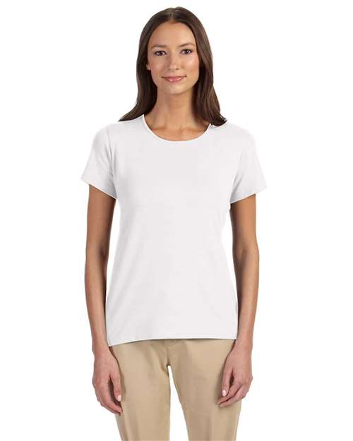 Devon & Jones DP182W Ladies' Perfect Fit Shell T-Shirt #color_WHITE