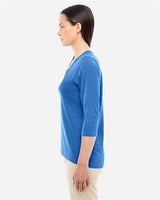 Devon & Jones DP184W Ladies' Perfect Fit Bracelet-Length V-Neck Top #color_FRENCH BLUE
