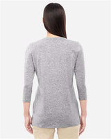 Devon & Jones DP184W Ladies' Perfect Fit Bracelet-Length V-Neck Top #color_GREY HEATHER