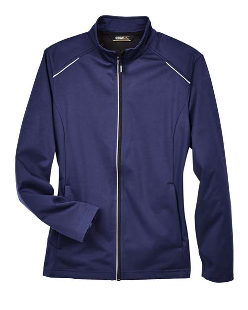 Core 365 CE708W Ladies' Techno Lite Three-Layer Knit Tech-Shell #color_CLASSIC NAVY