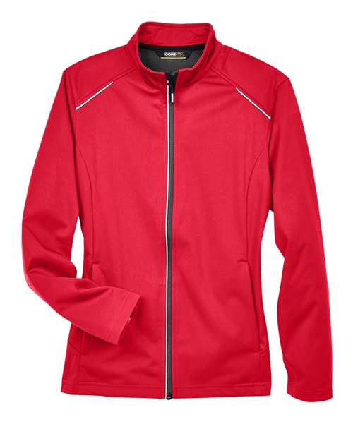 Core 365 CE708W Ladies' Techno Lite Three-Layer Knit Tech-Shell #color_CLASSIC RED