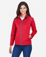 Core 365 CE708W Ladies' Techno Lite Three-Layer Knit Tech-Shell #color_CLASSIC RED