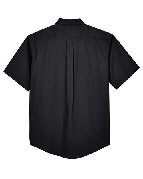 Core 365 88194 Men's Optimum Short-Sleeve Twill Shirt #color_BLACK