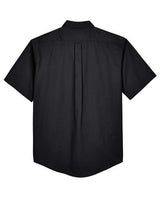 Core 365 88194 Men's Optimum Short-Sleeve Twill Shirt #color_BLACK