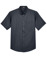 Core 365 88194 Men's Optimum Short-Sleeve Twill Shirt #color_CARBON