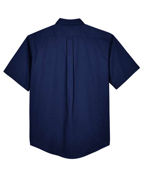 Core 365 88194 Men's Optimum Short-Sleeve Twill Shirt #color_CLASSIC NAVY