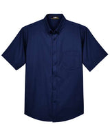 Core 365 88194 Men's Optimum Short-Sleeve Twill Shirt #color_CLASSIC NAVY