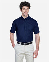 Core 365 88194 Men's Optimum Short-Sleeve Twill Shirt #color_CLASSIC NAVY
