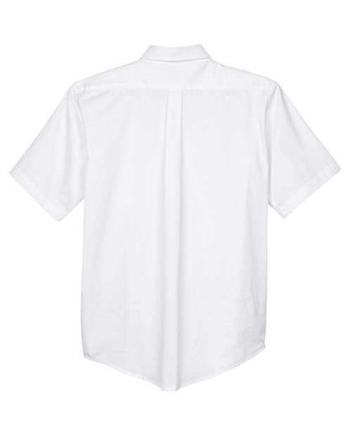 Core 365 88194 Men's Optimum Short-Sleeve Twill Shirt #color_WHITE