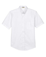 Core 365 88194 Men's Optimum Short-Sleeve Twill Shirt #color_WHITE