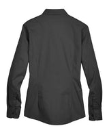 Core 365 78193 Ladies' Operate Long-Sleeve Twill Shirt #color_BLACK