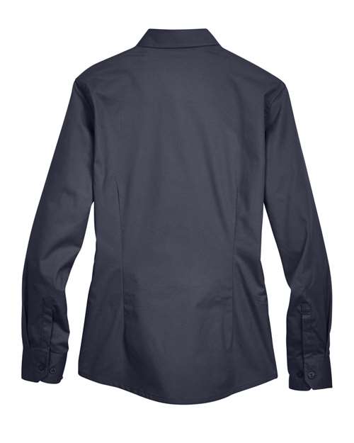 Core 365 78193 Ladies' Operate Long-Sleeve Twill Shirt #color_CARBON