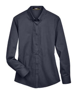 Core 365 78193 Ladies' Operate Long-Sleeve Twill Shirt #color_CARBON