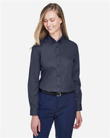 Core 365 78193 Ladies' Operate Long-Sleeve Twill Shirt #color_CARBON