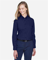 Core 365 78193 Ladies' Operate Long-Sleeve Twill Shirt #color_CLASSIC NAVY