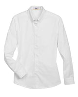 Core 365 78193 Ladies' Operate Long-Sleeve Twill Shirt #color_WHITE