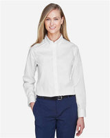 Core 365 78193 Ladies' Operate Long-Sleeve Twill Shirt #color_WHITE