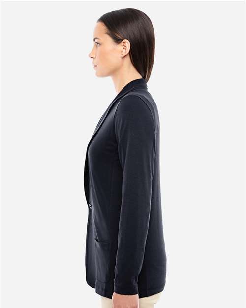 Devon & Jones DP462W Ladies' Perfect Fit Shawl Collar Cardigan #color_BLACK