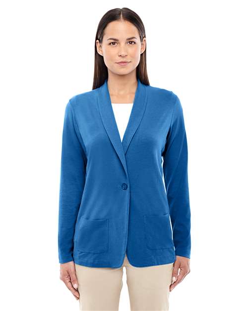 Devon & Jones DP462W Ladies' Perfect Fit Shawl Collar Cardigan #color_FRENCH BLUE